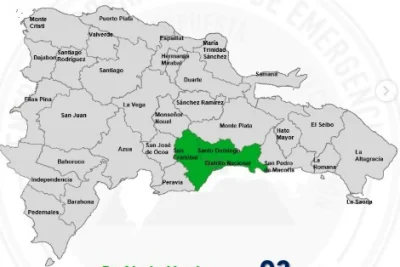 COE coloca en alerta verde al Distrito Nacional, Santo Domingo y San Cristóbal por lluvias