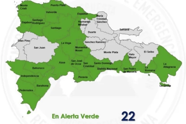 COE amplía a 22 las provincias en alerta verde por incidencia de una vaguada