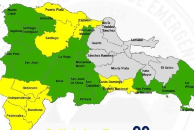 COE eleva a 25 las provincias en alerta por vaguada