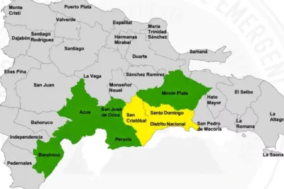 COE eleva alerta en ocho provincias por fuertes lluvias y riesgo de inundaciones